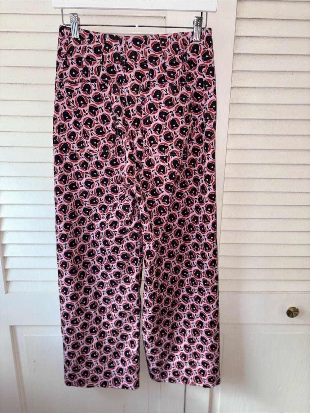 Maeve Anthropologie The Colette Floral Jacquard Wide Leg Pants 26 - Picture 5 of 8